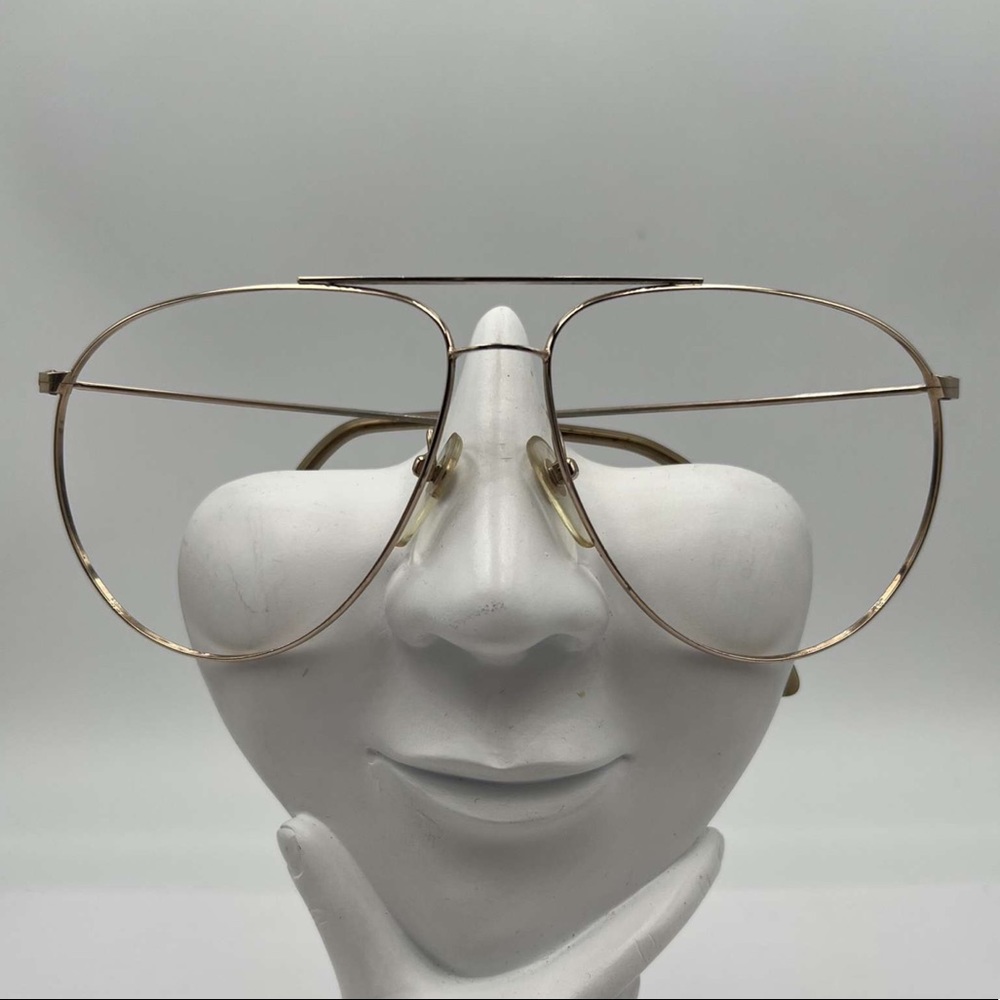 Vintage Corning Optics Gold Pilot Sunglasses Frames 5229A